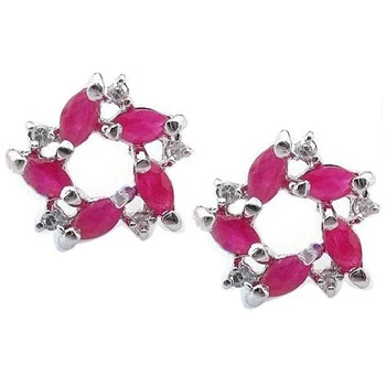 

Brincos Qi Xuan_Fashion Jewelry_Red Stone Elegant Stud Earrings_S925 Solid Sliver Fashion Earrings_Manufacturer Directly Sales