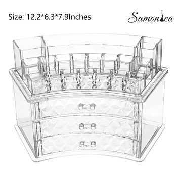 

Acrylic Pattern Multi-function Jewelry Box Lipstick Nail Eyebrow Pencil Organizer Cosmetic Storage Case Display Rack