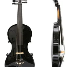 Высокое качество 4/4 6 строка скрипки одноцветное клен ели ebony фитинги черный чехол Лук