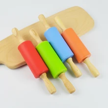 Бытовые деревянная ручка, силикон скалка для выпечки инструмент