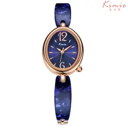 KIMIO 5 цветов популярная девушка роскошные часы водонепроницаемые Для женщин браслет овальный Часы простой Стиль Водонепроницаемый