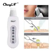 High Frequency Ultrasonic Facial Scrubber Cleanser Face Cleansing Machine Acne Removal Massager Ultrasound Peeling Clean Tone