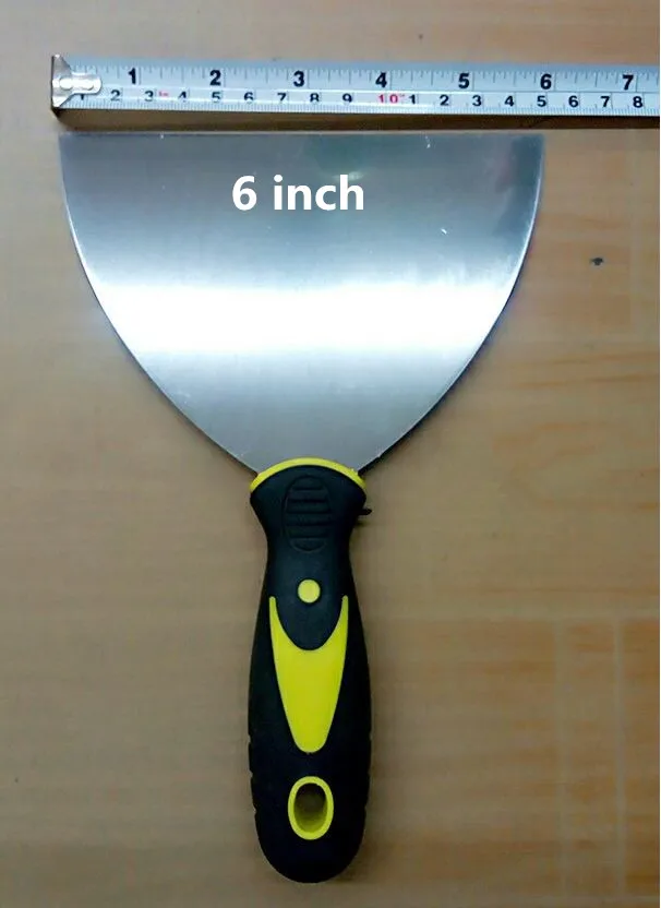 

6" Putty Knife Scraper Putty Knife Scraper Paint Decorating Tool Carbon Steel Blade Scraper Plastic Handle Free Shipping