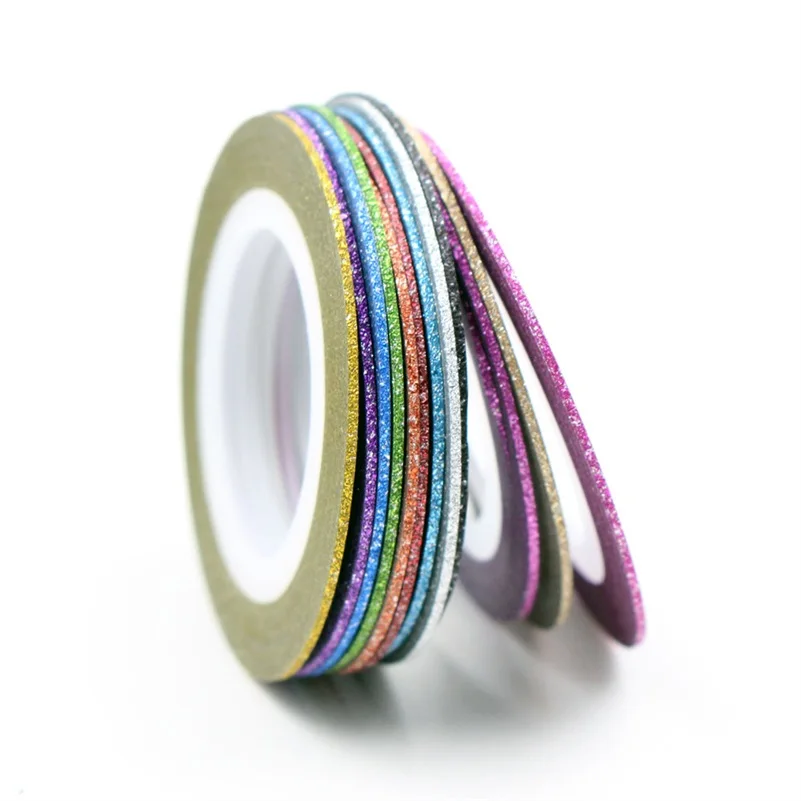 12 Colors Choice Matte Color Rolls 1mm Striping Tape Line Rough Styles font b Nail b