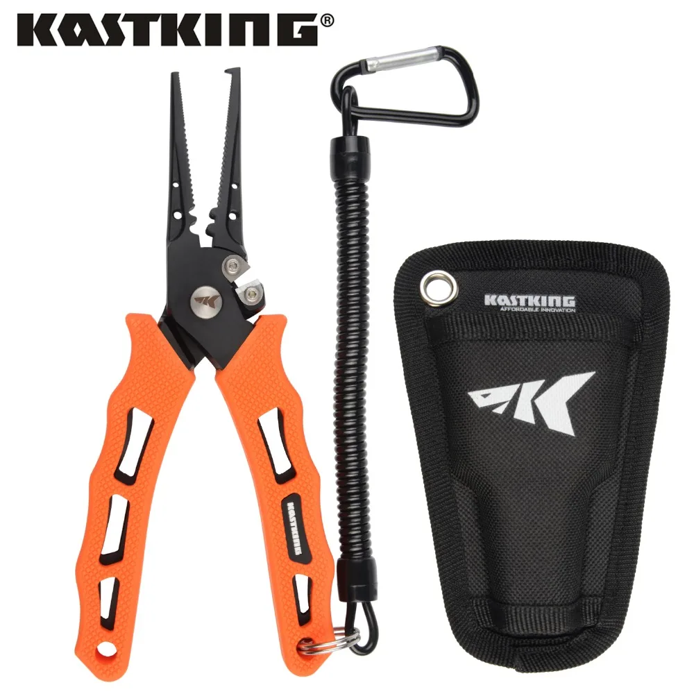 

KastKing Teflon Coated Stainless Steel Fishing Pliers Tungsten Carbide Braid Cutters Crimpers Fishing Tools in 3 Colors