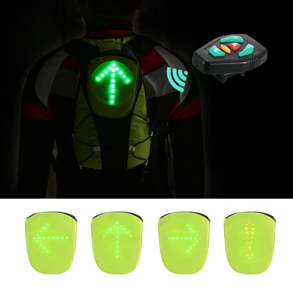 

Lixada 5L Lightweight Bicycle Bag USB Reflective Backpack with LED Signal Light Outdoor Sport Bag Gear for Cycling Running