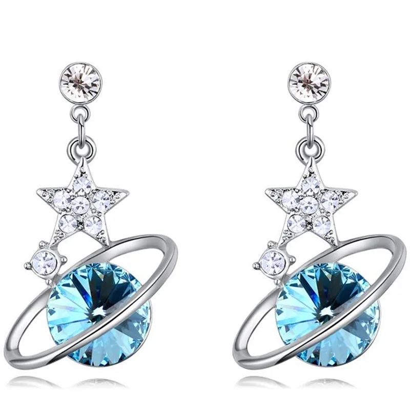 

SHDEDE Crystal from Swarovski Drop Earrings Star Moon Fashion Jewelry For Women Lover's Xmas Gift Accessories -26865