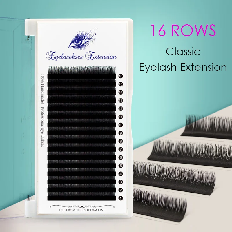 

Genailish 16Rows Faux Mink Individual Eyelash Lashes Maquiagem Cilios For Professionals Mink Eyelash Extension Beauty Makeup