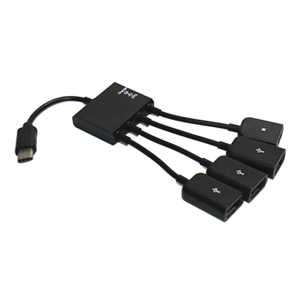 Type-C Мужской до 3 USB Femal 1 Micro USB высокоскоростной разветвитель кабель синхронизации данных адаптер OTG концентратор - Цвет: as picture