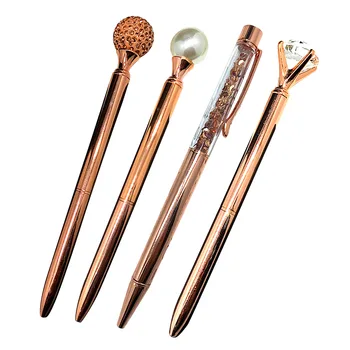 

4pcs Rhinestone Crystal Glass Diamond Decoration Writing Ballpoint Pens for School Office Home Supplies Children Students Gifts