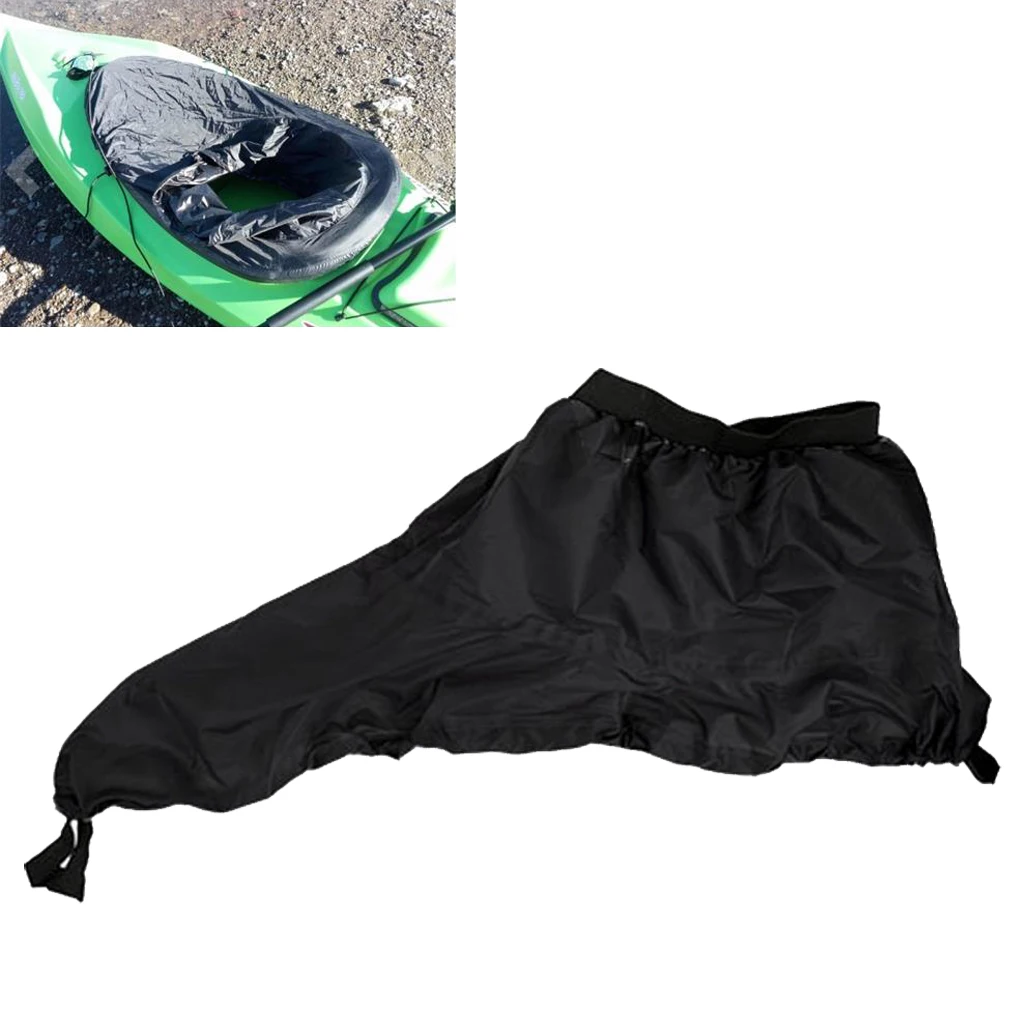 Universal Adjustable Kayak Spray Skirt Deck Sprayskirt Cover Waterproof fabric Rowing Boats Kayak Spray Skirt S M L XL Black
