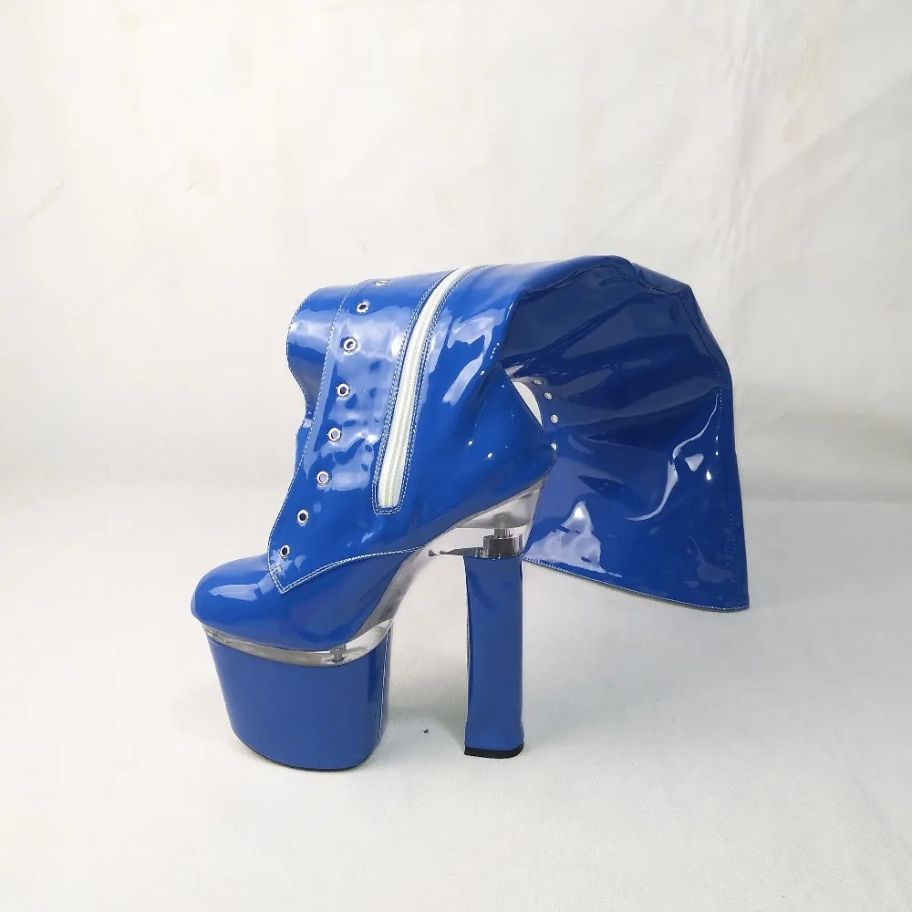 Sexy 18-centimeter-square over-the-knee boots, stage walking shoes, nightclub pole dancing Dance Shoes