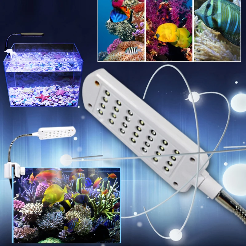 1 шт. мини аквариум светодиодный светильник деформированная настольная лампа