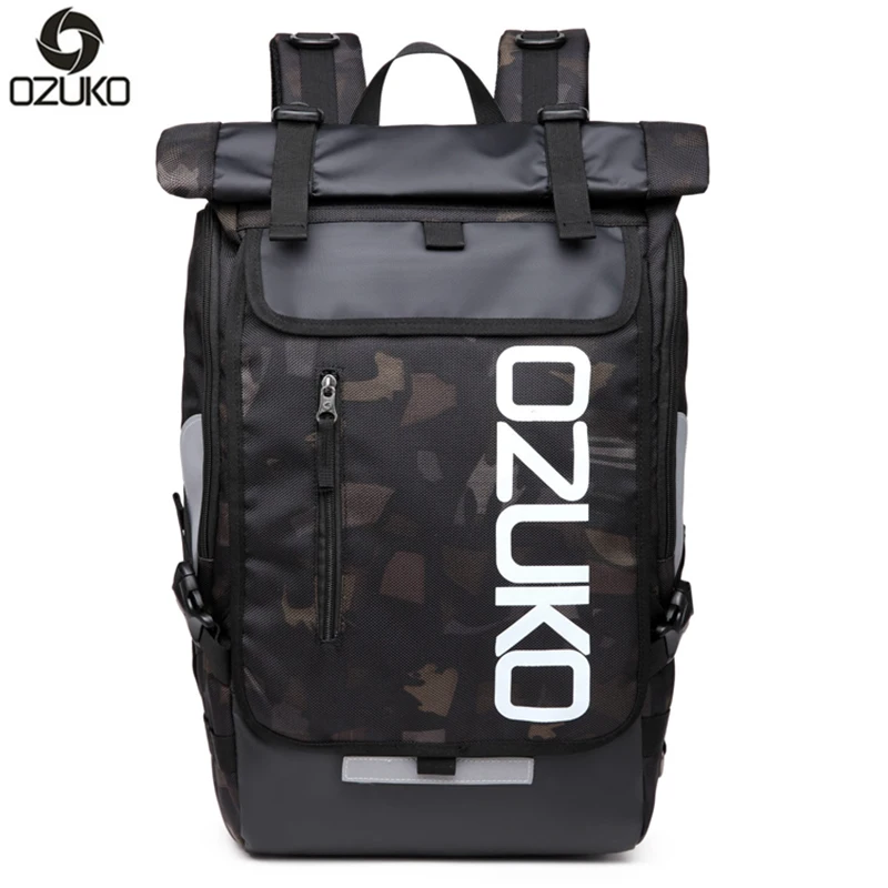 

OZUKO Brand Fashion Backpack Laptop Bag Rucksack Backpack Men Travel Bags Mochila Large Camouflage Backpacks