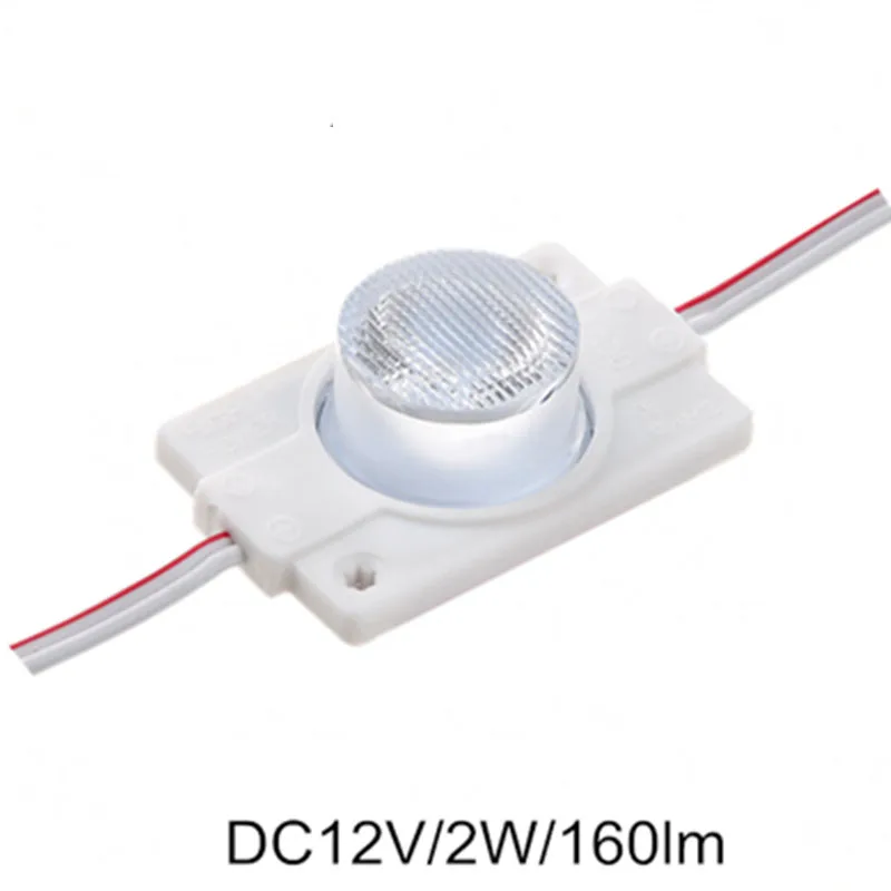 

20pcs/lot 2W high power led module side lighting 5050 led lamps 1 led module injection lens super brightness