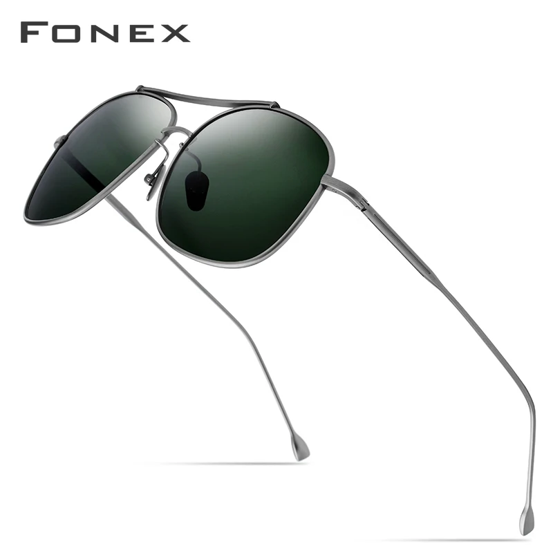 Gafas de sol polarizadas de titanio puro gafas de sol cuadradas clásicas para hombres gafas de sol ultraligeras de alta calidad para hombre 2019 - 1