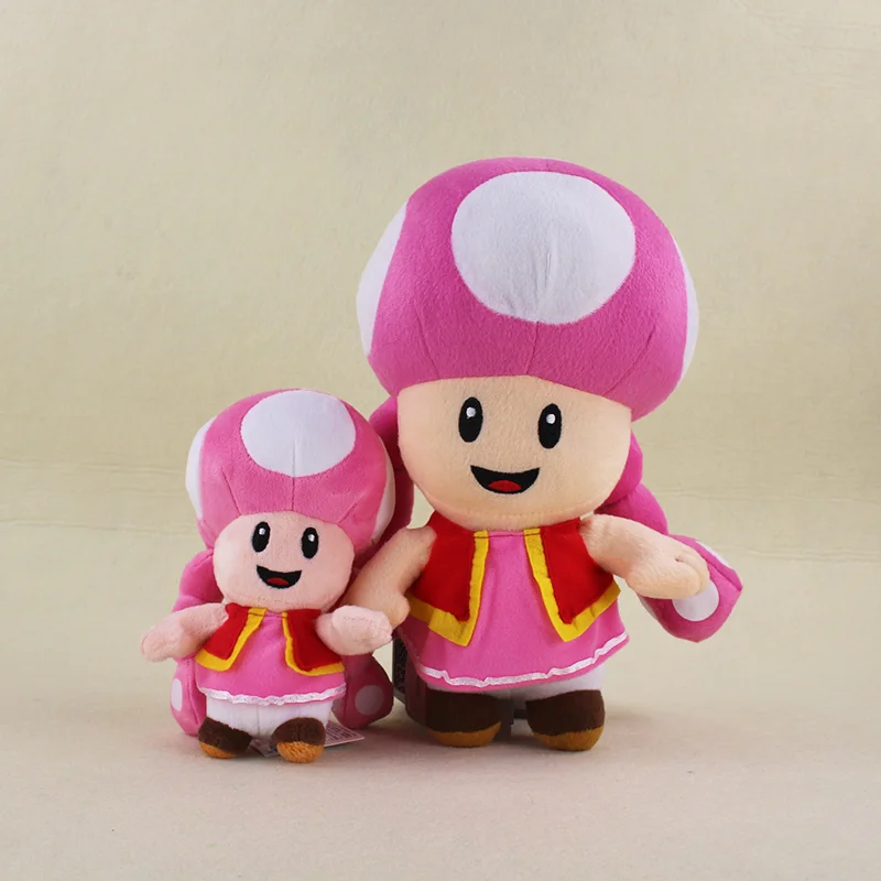 16cm Toadette Plush Toy Super Mario Bros Plush Toys Mushroom Toadette Stuffed Plush Sucker Pendant Toy