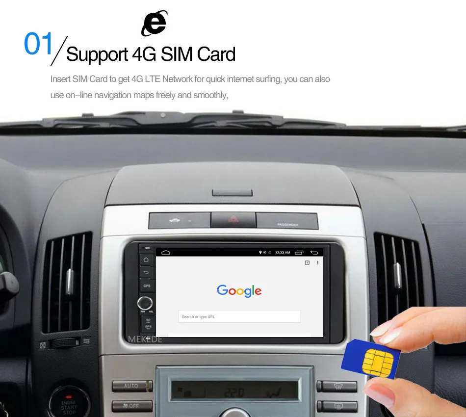 Discount HD 1024X600 Android 7.1 Quad Core 16GB Flash Universal Double 2 din 2Din Car dvd player Stereo GPS Navigation Radio DDR3 4G Wifi 13