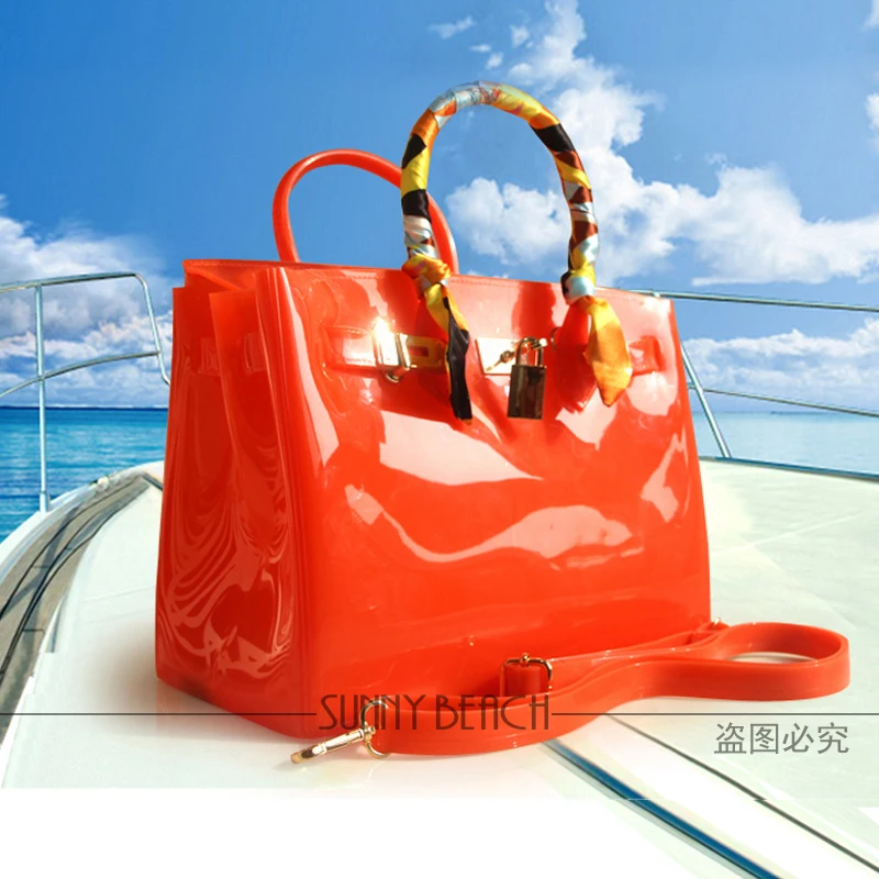 

SUNNY BEACH Brand Fashion Female handbags Jelly bags PVC waterproof beach bag luxury women bag Crossbody bags
