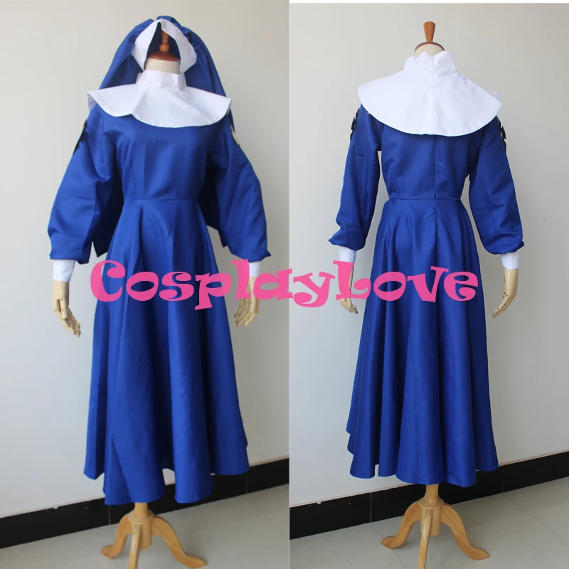 Custom Made Rosette Christopher Cosplay Costume Blue Dress From Japanese Anime Chrono Crusade