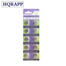 10 шт./упак. AG12 LR43 386 аккумуляторы таблеточного типа SR43 186 SR1142 LR1142 ячейки щелочной Батарея 1,55 V V12GA для мобильного часо-игрушки пульт дистанционного управления