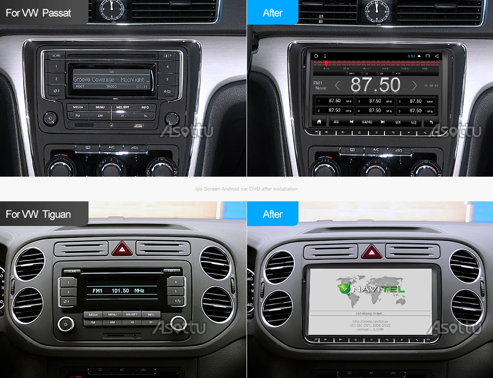 Discount EU RU warehouse Asottu  CDZ9081 car dvd player  for Skoda Fabia octavia Superb Yeti Seat Rapid for vw golf tiguan polo passat CC 6