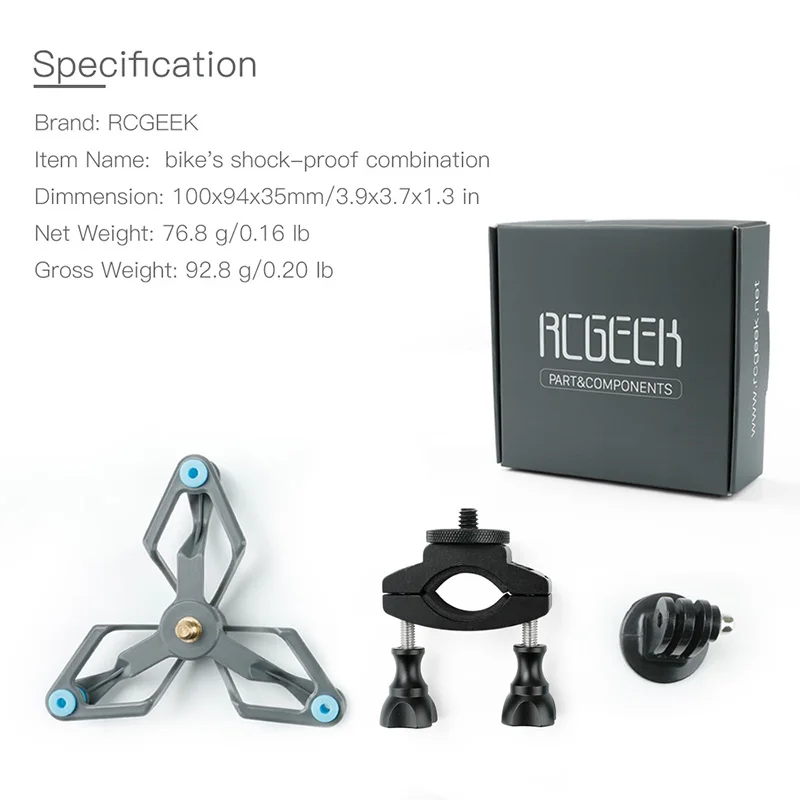 Bike Bicycle Bracket Damping Shock Absorber  Mount Fixed Clip for gopro hero 7 6 5 4 3 action camera Accessories 1 (1)