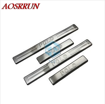 

fit for vw Volkswagen POLO 2011-2018 stainless steel threshold door sill scuff plate car accessories car-styling 4PCS/set