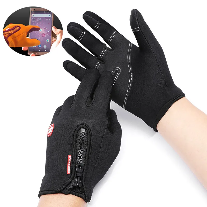 

Unisex Winter Cycling Gloves Touch Screen GEL Bike Gloves Sport Shockproof MTB Road Full Finger Bicycle Glove For Men Woman