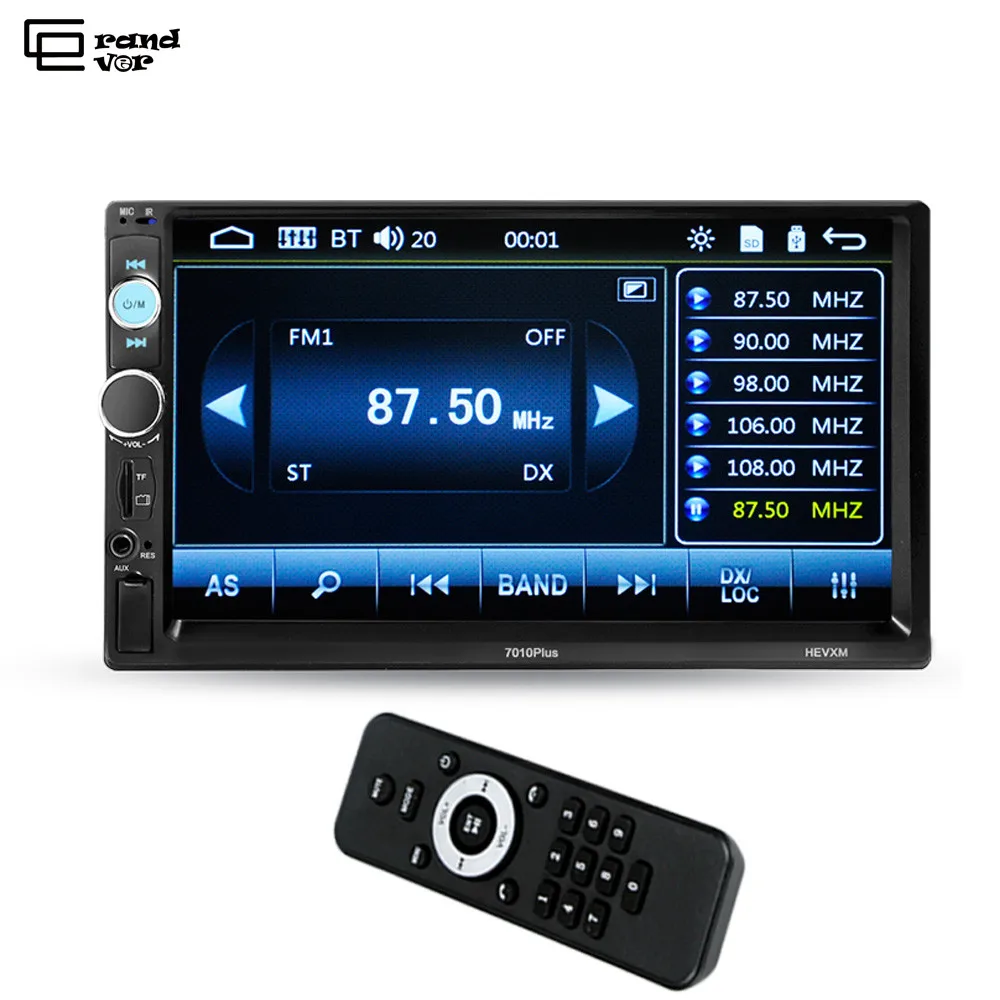 

2 din 12V car radio 7" HD Touch Screen Player MP5 Digital Display Bluetooth Multimedia USB/TF FM Autoradio With Remote Control