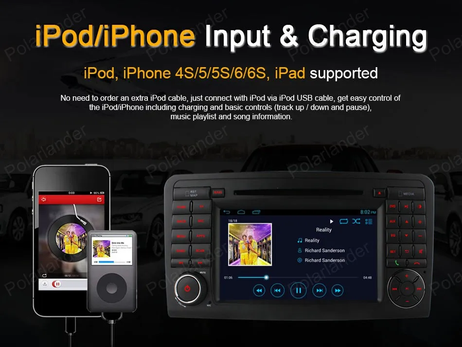 Discount Android4.4 7 inch Car DVD FM AM GPS WIFI 3G radio for Mercedes ML W164 W300 ML350 ML450 ML500 GL X164 G320 GL350 GL450 GL500 11