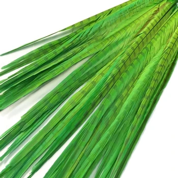 

100pcs Apple Green Pheasant Tail Feather 50-55 cm / 20-22 inches pheasant feathers centerpieces wedding decorations 14colors