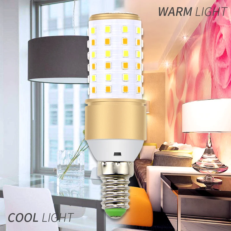 

E27 LED Bulb Lamp SMD 2835 3 Color Temperatures Integrated LED Corn Bulb E14 Led Candle Light 85-265V Smart IC Lampada 4W 5W 7W