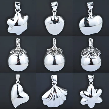 

5Pcs AOBOCO Silver Color Mexican Bola Shell Apple Ball Sound Belly Pregnancy Pendant for Women Children Gift Fashion Jewelry