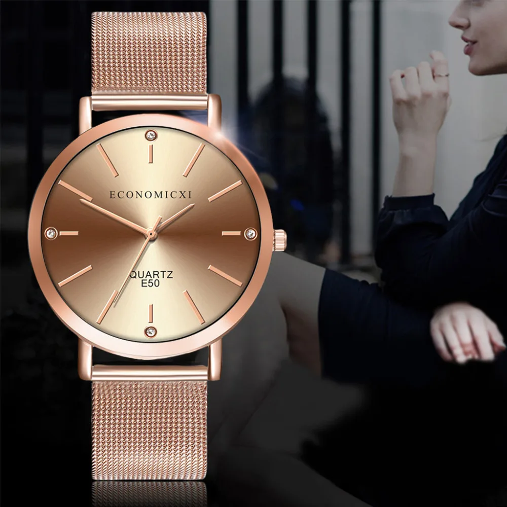 Лидер продаж, классические женские часы из розового золота, женские часы, топ, роскошная брендовая одежда, деловые кварцевые наручные часы Zegarek Damski# W