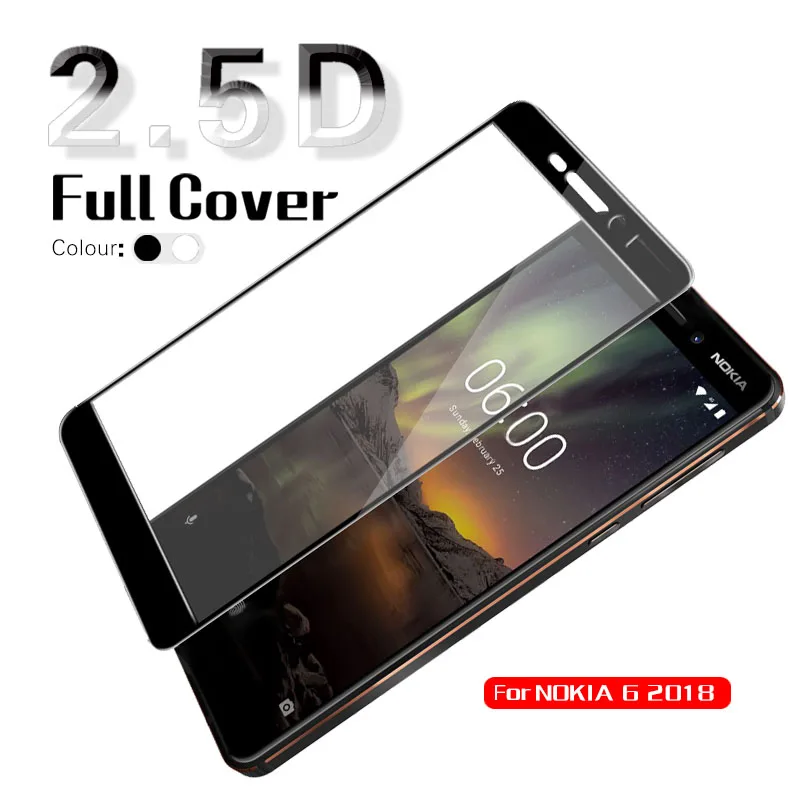 Full Coverage Tempered Glass Film For Nokia 6 2018 TA 1043