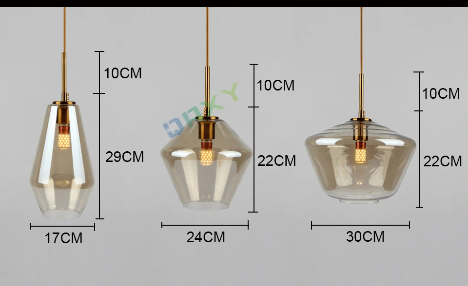 Пост-современный прозрачный/Янтарный стеклянный абажур подвесной светильник 3 стиля Привлекательный подвесной светильник для кухни бар отель магазин подвесные лампы [D1501]