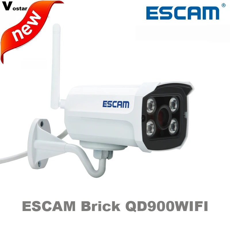  ESCAM 2MP  Brick QD900WIFI and 720P QD300WIFI HD onvif Network Mini Wifi IR-Bullet IR 15m Network p2p cloud wireless ip Camera 