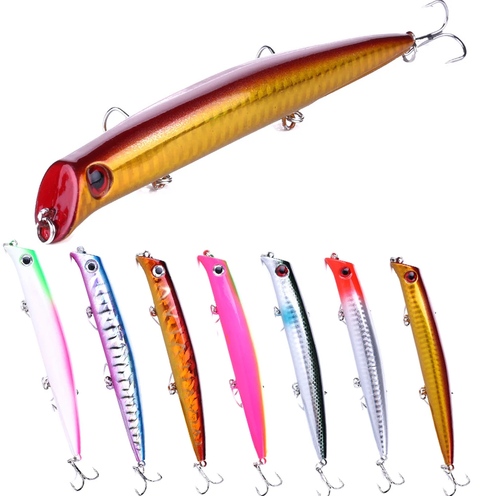 

HENGJIA 1pc 16.3g 12.6cm popper fishing lures wobbler hard bait topwater pesca fishing tackle
