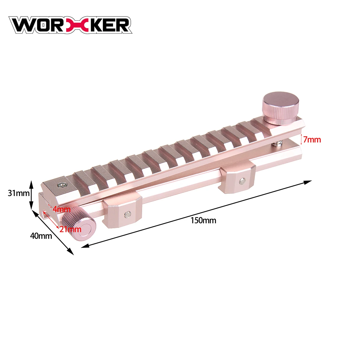 Kopen Werknemer Verstelbare Rail met 21mm Rail Rose Gold