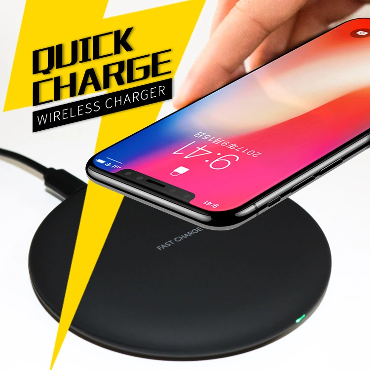 

WLMLBU 10W Qi Wireless Charger for iPhone 8/X Fast Wireless Charging for Samsung S8/S8+/S7 Edge Nexus5 Lumia 820 USB Charger Pad