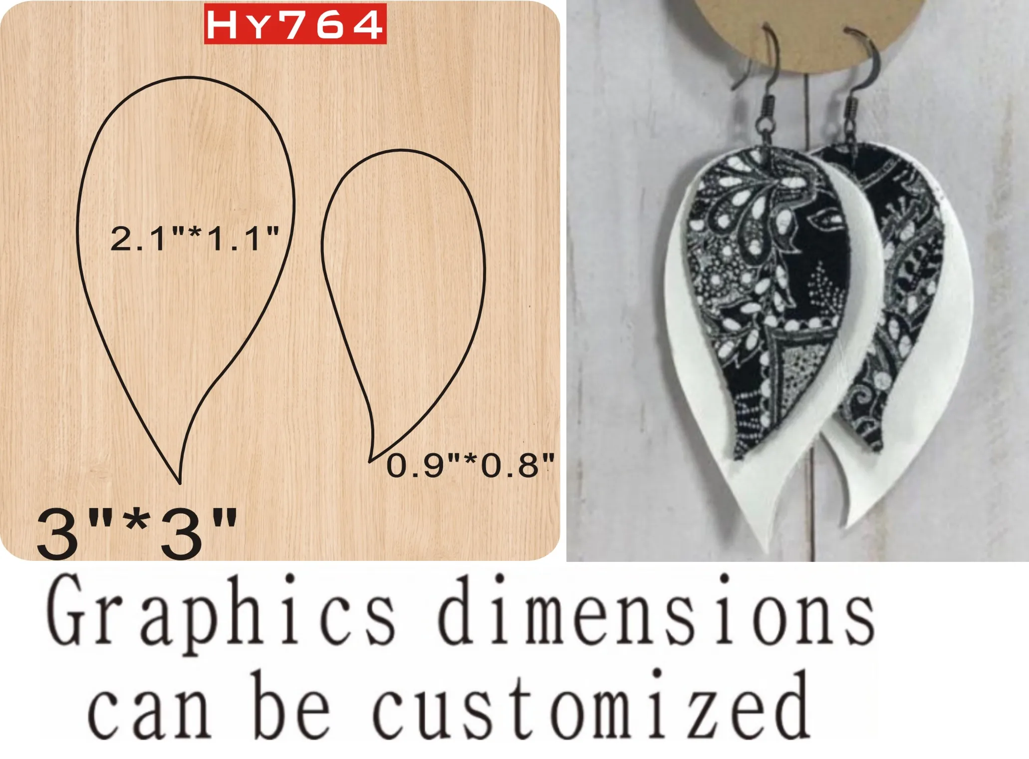 

Eardrop wooden die cutting dies Suitable for common die-cutting machines in the market
