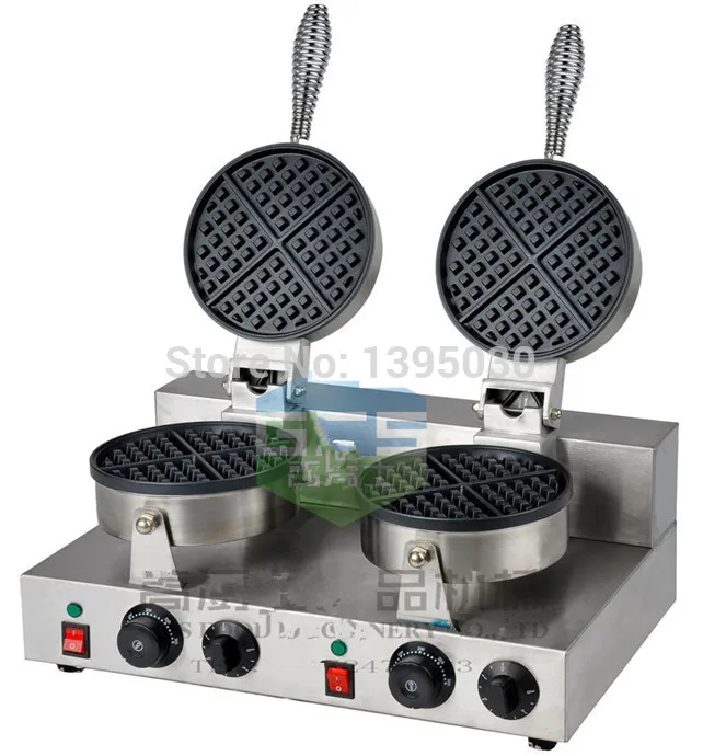 1PC FY-2 Electric Double Head Waffle Maker Mould Plaid Cake Furnace Heating Machine Square Waffle Oven 110/220v Wholesale Home Appliances