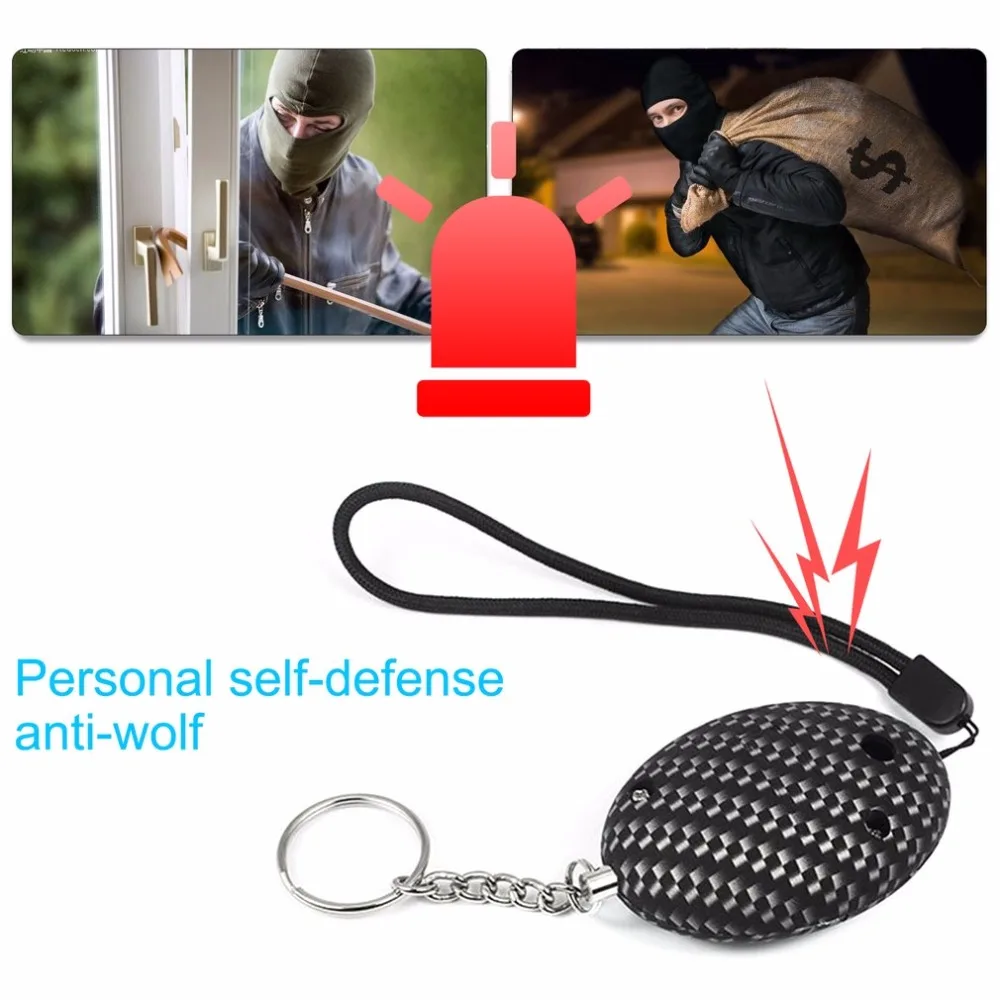 

120dB Self Defense alarm Portable Keychain Personal Security Alarm Ellipse Anti-Attack Emergency Alarm Keyring For Women Kid