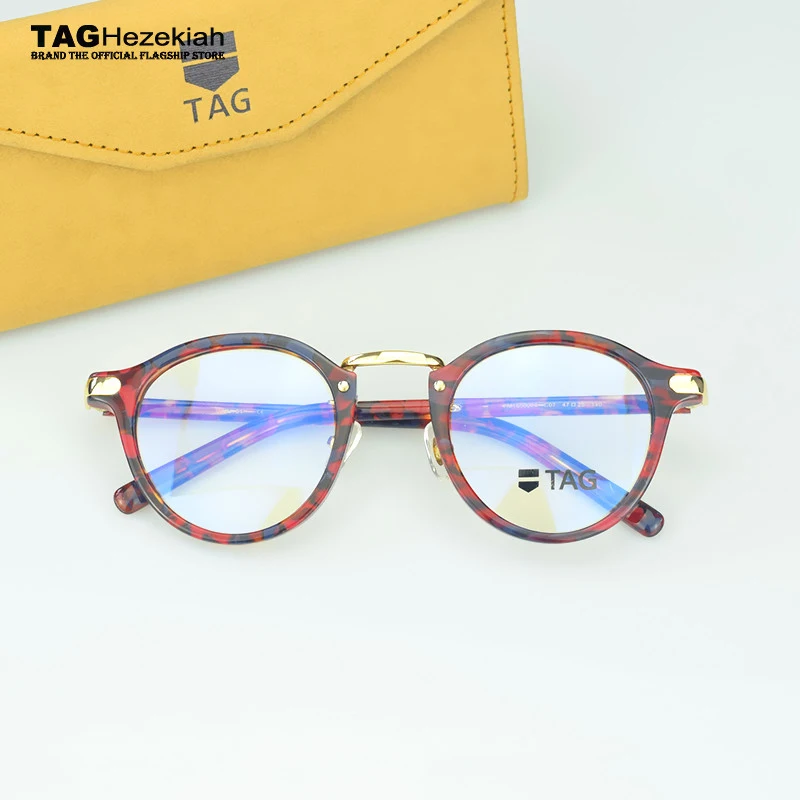 

2017 new Retro glasses frame Anti-blue light Brand TAG metal optical Myopia spectacles Men Women nerd Eyeglasses oculos de grau