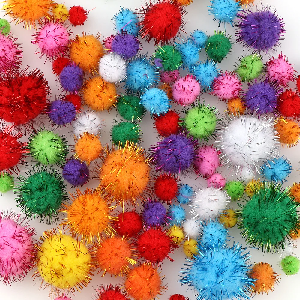 10/15/20/25/30 мм 50 шт. DIY микс Цвет мини вариант из пышного мягкого Pom Poms помпонами мяч набор «сделай сам» для свадебного декора аксессуары