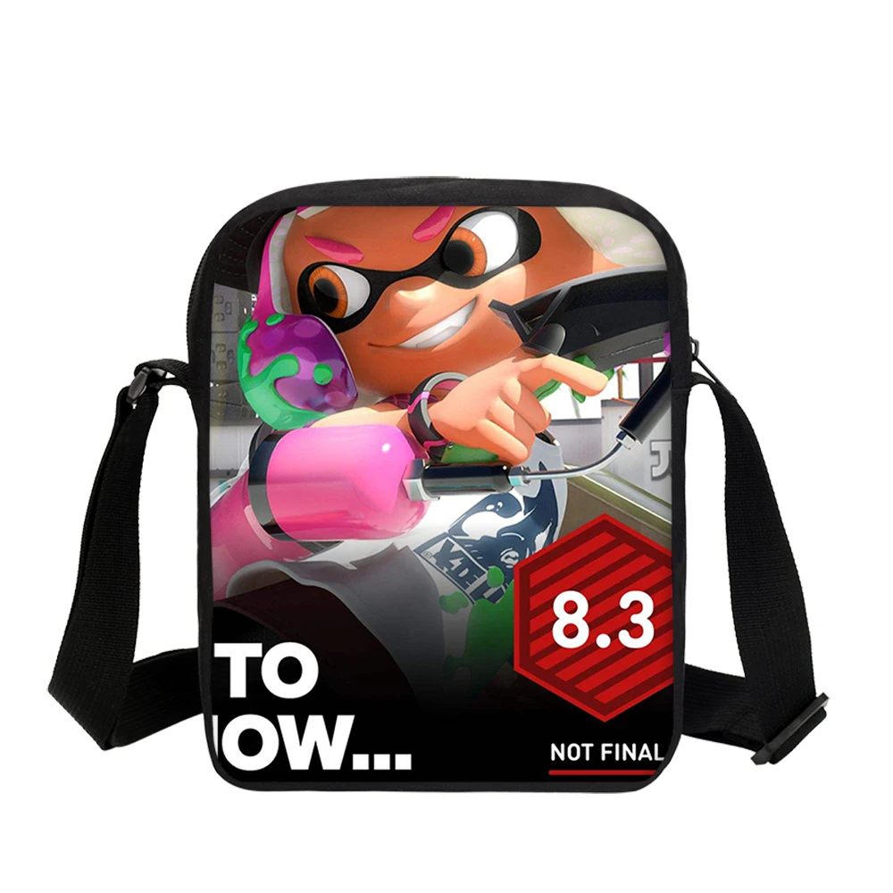 VEEVANV Splatoon 2 3D печати Сумки мальчиков школьные сумки молодежь игры анимации девушки небольшая сумка Кроссбоди кошелек - Цвет: Многоцветный