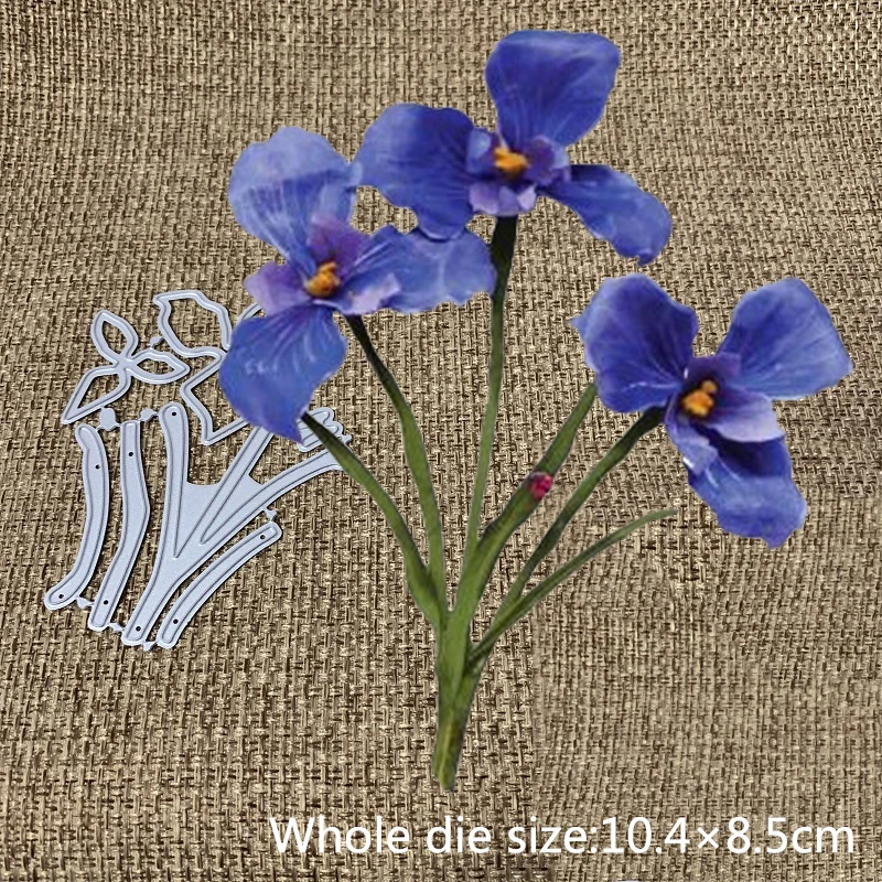 

New Design Craft Metal Cutting Dies Cut Die Mold Iris flower Scrapbooking DIY Album Paper Card Craft Embossing Die Cuts