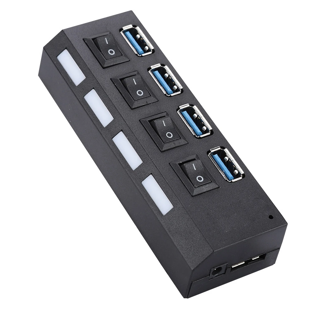4-портовый USB3.0 концентратор высокой Скорость концентратор компактный легкий usb-хаб ЕС 100-240 V Горячая Распродажа
