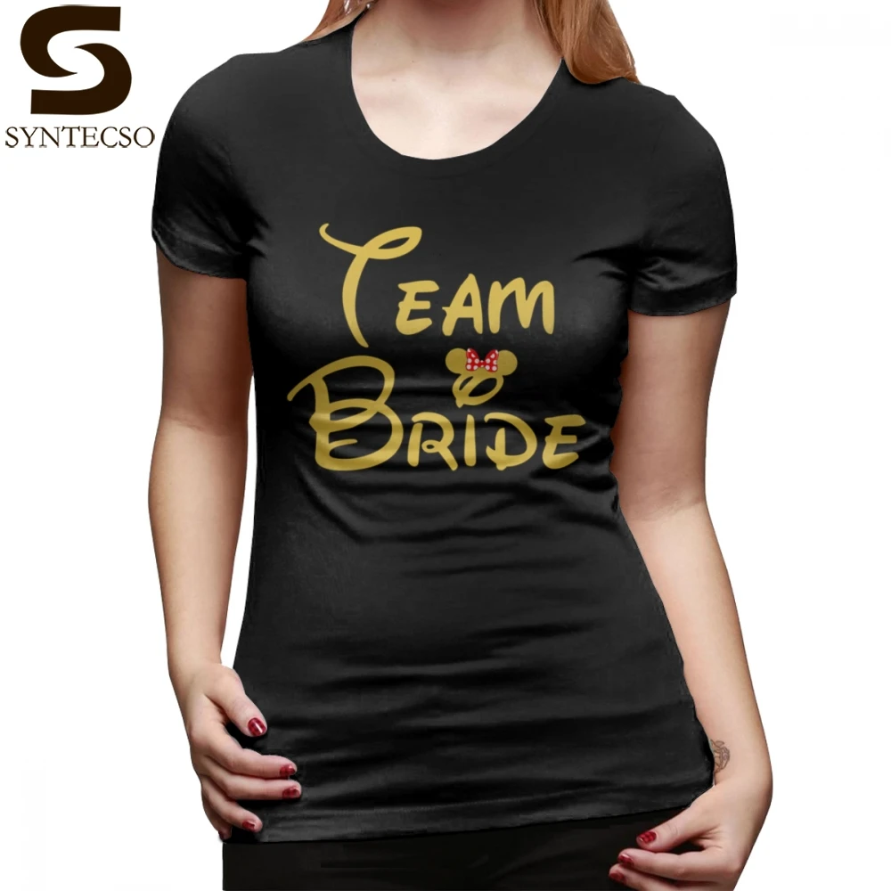 

Team Bride T-Shirt Team Bride T Shirt Kawaii Cotton Women tshirt O Neck Printed Street Style Short-Sleeve Ladies Tee Shirt